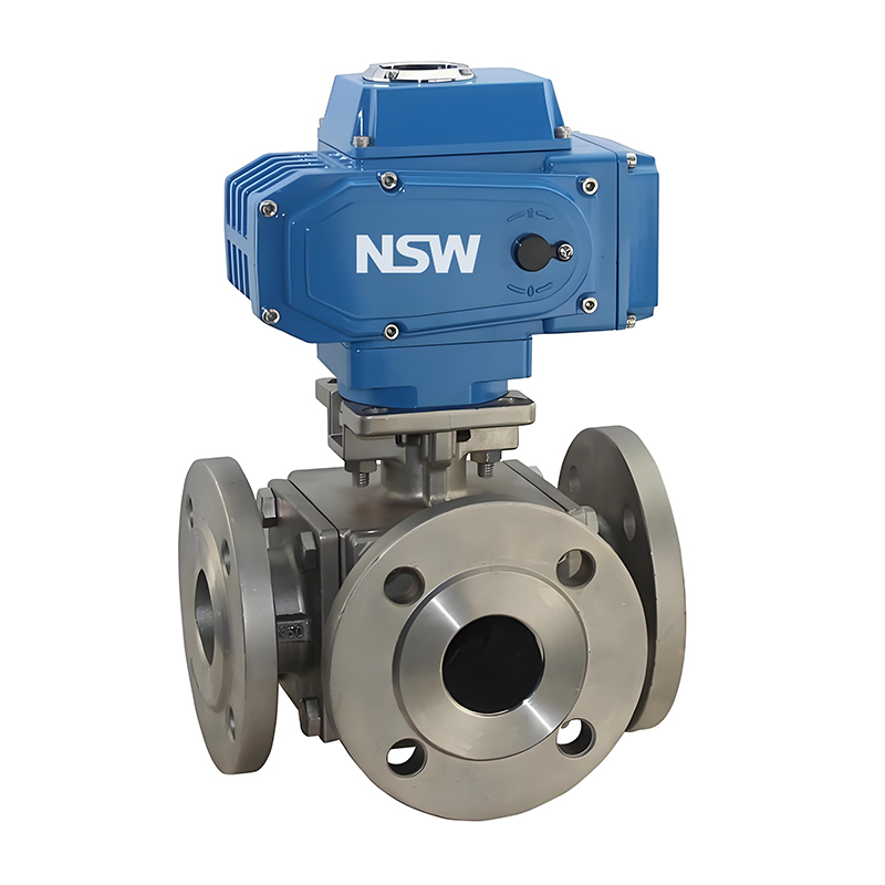 3 way ball valves nga adunay electric actuator, manufacturer, china